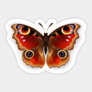 Butterfly Peacock Eye Sticker